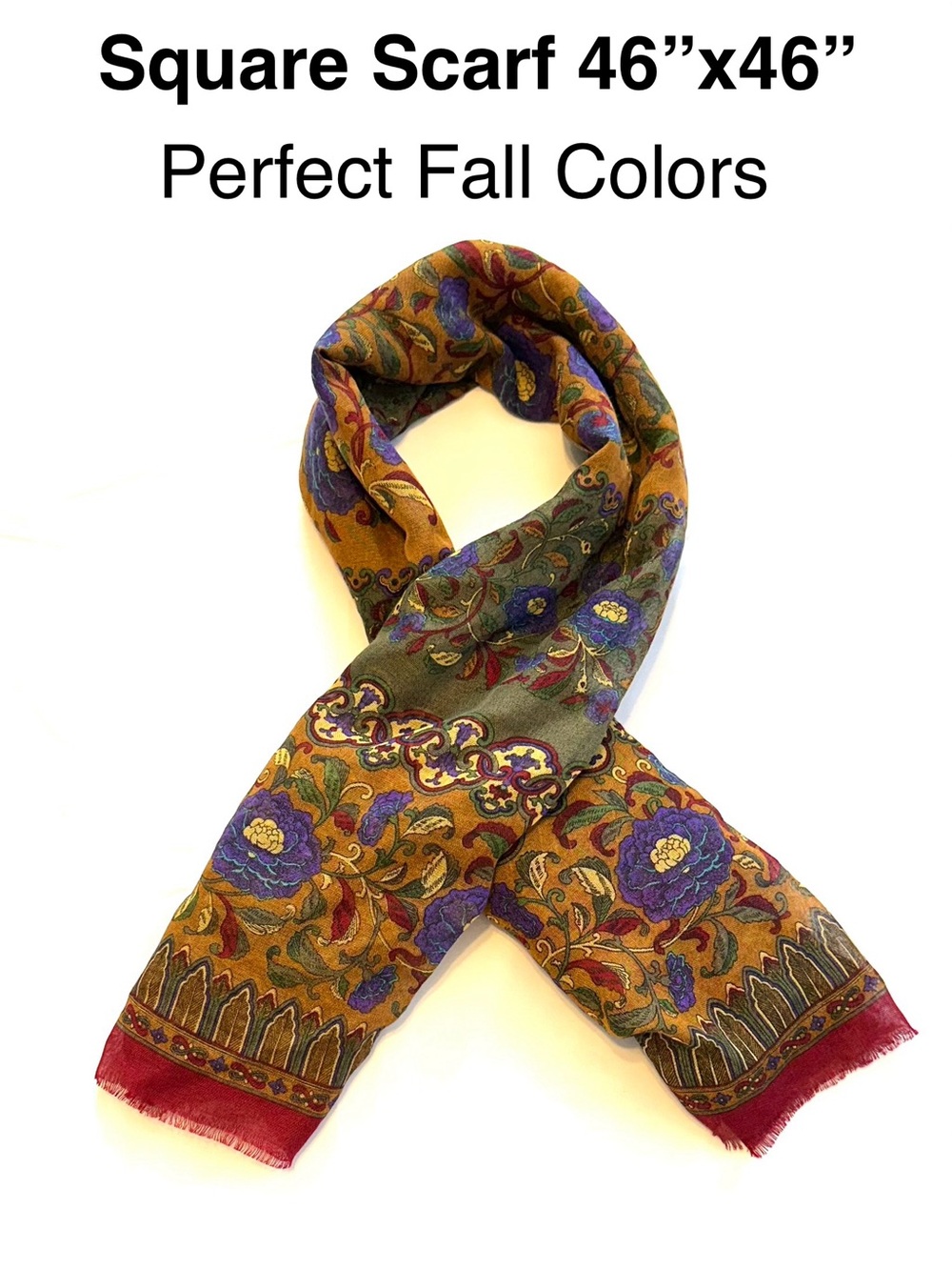 5/$15💥 Classic Floral Square Scarf Shawl Women Accessories